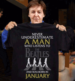 футболка beatles never understimate man abbey road