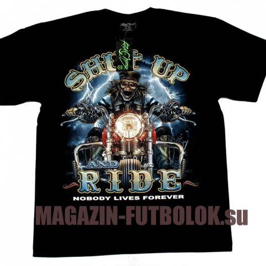 футболка shut up and ride color