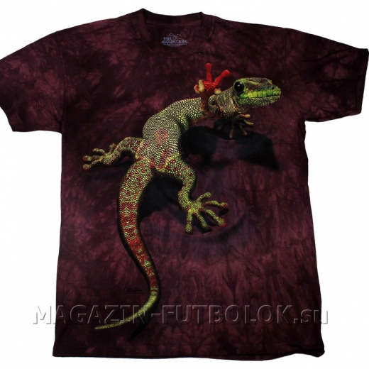 футболка peace out gecko