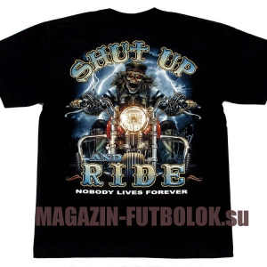 футболка shut up and ride color