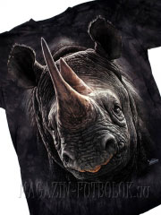 3д футболка носорог black rhino