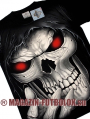 3d футболка skull-red-eyes full print