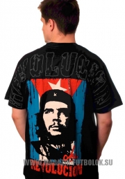 футболка che guevara с кубинским флагом
