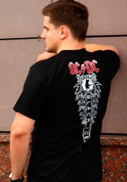 футболка ac-dc black ice logo