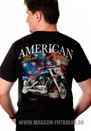 байкерская футболка american