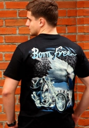 born free футболка с мото символикой