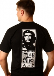 футболка che guevara на красном фоне