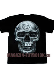 crystal skull - 3 д футболка с черепом