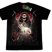 3d футболка со скелетом skeleton fireball