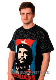 футболка che guevara с кубинским флагом