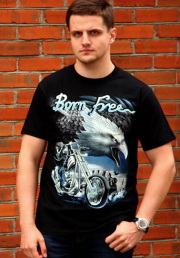 born free футболка с мото символикой