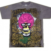 дизайнерская футболка с принтом rose hair skull