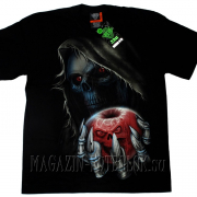 футболка 3 д рисунок skull fireball