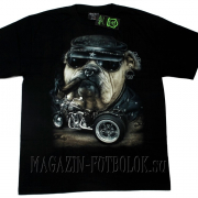 футболка с бульдогом - buldog cigar moto