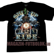 футболка shut up and ride color