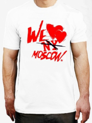 футболка we love moscow
