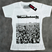 женская футболка с надписью woodstock
