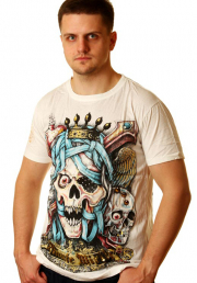 Стильная майка для мужчин 3 Skulls and Ribbon