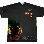 Уникальная футболка Bob Marley с нашивками