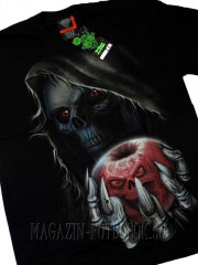 футболка 3 д рисунок skull fireball