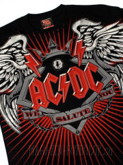 тотальная футболка с рок группой ac/dc