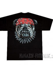 футболка байкерская buldog red bandana