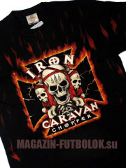 футболка байкерская iron caravan chopper