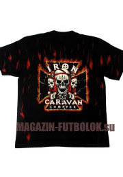 футболка байкерская iron caravan chopper