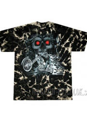 футболка байкерская skull&bike tie-dye