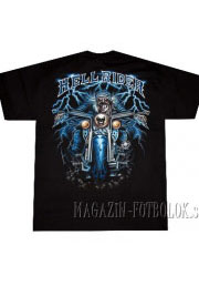 футболка байкерская skull hell rider