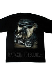 футболка с бульдогом - buldog cigar moto