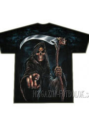 футболка c черепом death with finger