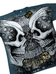 футболка с черепами two skulls legenda