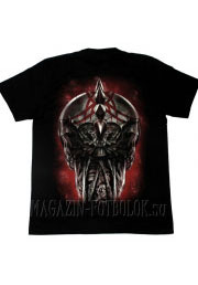 футболка с черепом 3d skull spikes