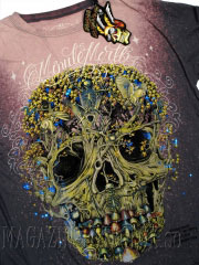 футболка с черепом plant skull