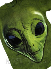 футболка с инопланетянином green alien face