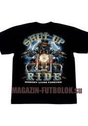 футболка shut up and ride color