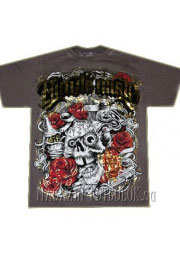 футболка skull-roses