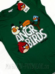 женская футболка angry birds green girls