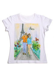 paris футболка с авторским рисунком
