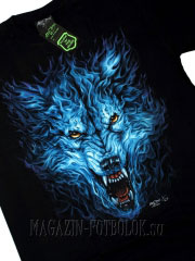 ice fire wolf - футболка с волком мужская