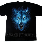 ice fire wolf - футболка с волком мужская