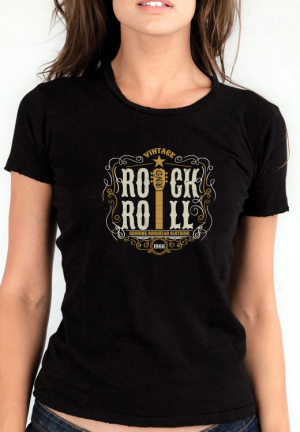 футболка vintage rock n roll girls